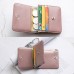 Women 4 Card Slots Trifold Solid Wallet