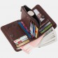 Men Rfid Bifold Genuine Leather Wallet Zipper Purse