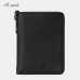 Men Rfid Bifold Genuine Leather Wallet Zipper Purse