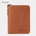 Men Rfid Bifold Genuine Leather Wallet Zipper Purse