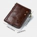 Men Vintage RFID Blocking Genuine Leather 12 Card Slots Zipper Wallet