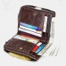 Men Vintage RFID Blocking Genuine Leather 12 Card Slots Zipper Wallet