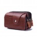 Men PU Leather Belt Purse Solid Multi-function Phone Bag Casual Waist Bag