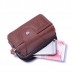 Men PU Leather Belt Purse Solid Multi-function Phone Bag Casual Waist Bag