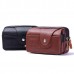 Men PU Leather Belt Purse Solid Multi-function Phone Bag Casual Waist Bag