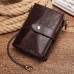 Men Vintage Genuine Leather RFID Blocking Chain Wallet 14 Card Slots Holder