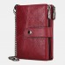 Men Vintage Genuine Leather RFID Blocking Chain Wallet 14 Card Slots Holder