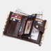 Men Vintage Genuine Leather RFID Blocking Chain Wallet 14 Card Slots Holder