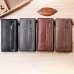 Men PU Leather Solid Long Phone Purse 11 Card Slot Wallet