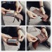 Men Vintage Card Holder Solid Short Wallet