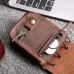 Men Vintage Card Holder Solid Short Wallet