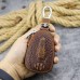 Men Animal Pattern Genuine Leather Mini Car Key Holder