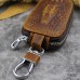 Men Animal Pattern Genuine Leather Mini Car Key Holder