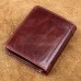 Genuine Leather Vintage Business Short Driver License Wallet