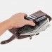 Men Rfid Antimagnetic Genuine Leather Zipper Purse Casual Wallet