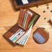 Men Genuine Leather RFID 13Card Slots Gradient Short Purse Wallet