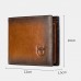 Men Genuine Leather RFID 13Card Slots Gradient Short Purse Wallet