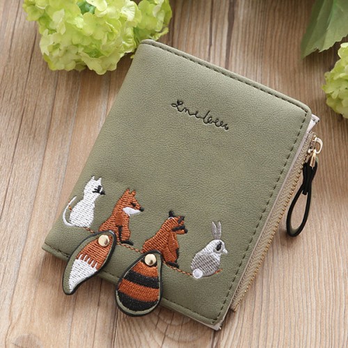 Cartoon Cute Lovely Bi-fold Short Wallet Coin Purse Card Holder For Girl Women