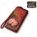 Vintage Genuine Leather Multi-function Phone Wallet Purse For Women