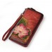 Vintage Genuine Leather Multi-function Phone Wallet Purse For Women