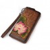 Vintage Genuine Leather Multi-function Phone Wallet Purse For Women