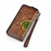 Vintage Genuine Leather Multi-function Phone Wallet Purse For Women