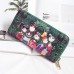 Women Bohemian Long Wallet Multi-Function Phone Bags 4 Card Slot Purse