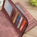 Women Butterfly Four Fold Wallet Purse 14 Card Slot 5.5 Inch Phone Bag