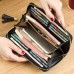 Vintage Genuine Leather National Style Multi-slots Wallet Card Holder Phone Bag For Women