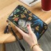 Vintage Genuine Leather National Style Multi-slots Wallet Card Holder Phone Bag For Women