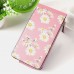 Women 20 Card Slots Daisy Card Holder Printed Long Wallet Purse