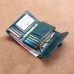 Women Trifold Oil Wax Genuine Leather 8 Card Slot Wallet Vintage Coin Purse