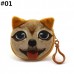 Women Cute Cat Coin Purse Round Print Wallet