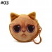 Women Cute Cat Coin Purse Round Print Wallet