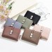 Women 9 Card Slots Zipper Trifold Wallet