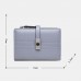 Women 9 Card Slots Zipper Trifold Wallet