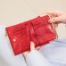 Women 6 Card Slots Vintage Short Wallet Purse