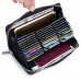 RFID Antimagnetic Genuine Leather 36 Card Slots 6.5 inch Phone Bag Card Holder Long Wallet