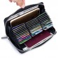 RFID Antimagnetic Genuine Leather 36 Card Slots 6.5 inch Phone Bag Card Holder Long Wallet