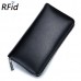 RFID Antimagnetic Genuine Leather 36 Card Slots 6.5 inch Phone Bag Card Holder Long Wallet