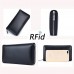 RFID Antimagnetic Genuine Leather 36 Card Slots 6.5 inch Phone Bag Card Holder Long Wallet