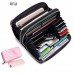 RFID Men And Women Genuine Leather Wallet 24 Card Slot Multi-function Phone Purse Solid Coin Bags