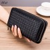 RFID Men And Women Genuine Leather Wallet 24 Card Slot Multi-function Phone Purse Solid Coin Bags