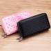 RFID Men And Women Genuine Leather Wallet 24 Card Slot Multi-function Phone Purse Solid Coin Bags