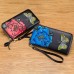 Brenice Embossed Rose RFID Wallets Retro Butterfly Clutches Bags 8 Card Holder