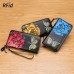 Brenice Embossed Rose RFID Wallets Retro Butterfly Clutches Bags 8 Card Holder