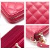 Women Lingge Genuine Leather Clutches Bag Card Holder Wallet Purse