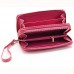 Women Lingge Genuine Leather Clutches Bag Card Holder Wallet Purse