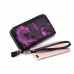 Brenice RFID Bauhinia Flower Clutches Bags 8 Zipper Card Holder Coin Purse