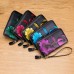 Brenice RFID Bauhinia Flower Clutches Bags 8 Zipper Card Holder Coin Purse